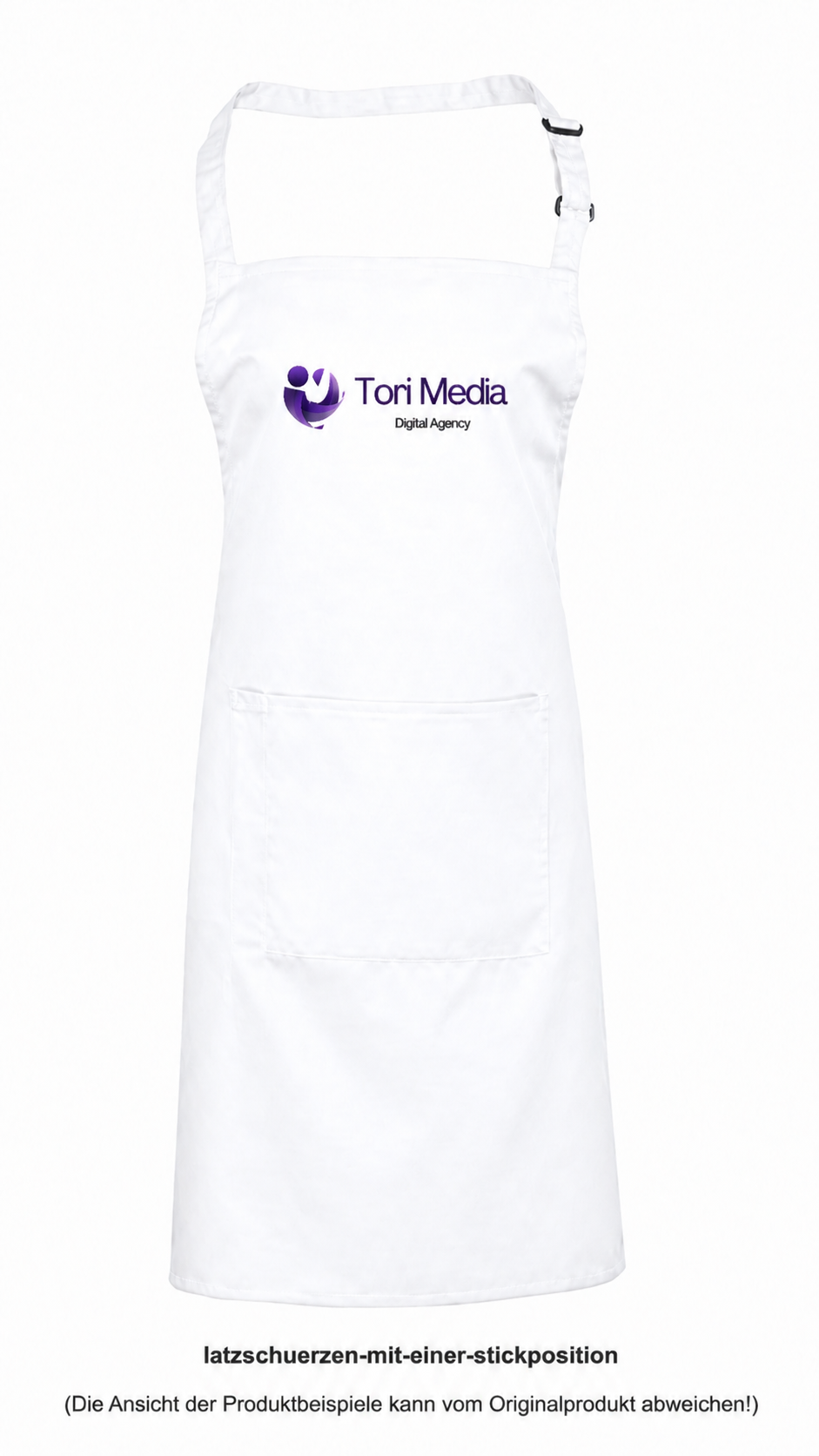 Latzschürzen mit EINER Stickposition