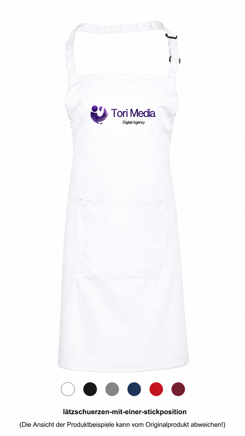 Latzschürzen mit EINER Stickposition
